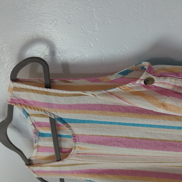 Westbound Multi Colored Vertical Linen Blend Midi Dress Size 1X - Picture 5 of 14